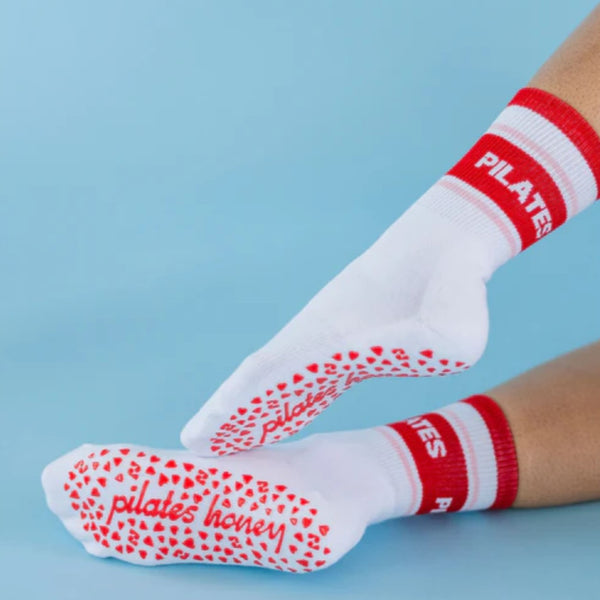 pilates honey pilates times two crew grip socks