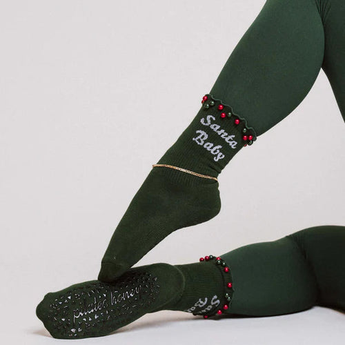 pilates honey santa baby grip socks