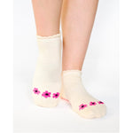 pointe studio blossom grip socks bone pink