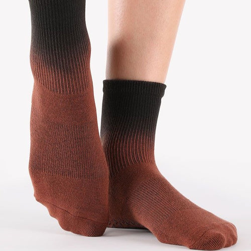 pointe studio Cameron ankle black and tan grip socks