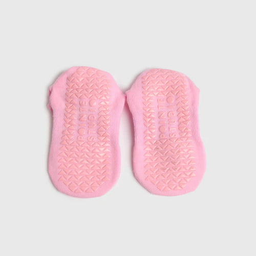 pointe studio pink cherry grip socks 