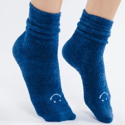 Pointe Studio Happy Grip Sock - Blue Dust - M/L