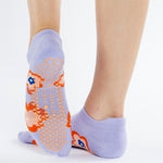 pointe studio posy full foot lavender grip socks