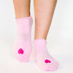 pointe studio love grip socks pink barbie
