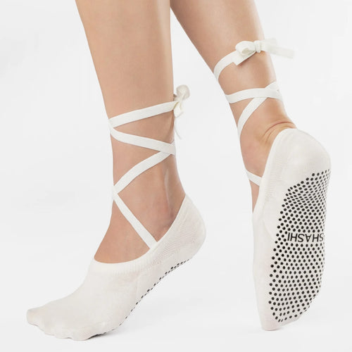 shashi ballet grip white grip socks 