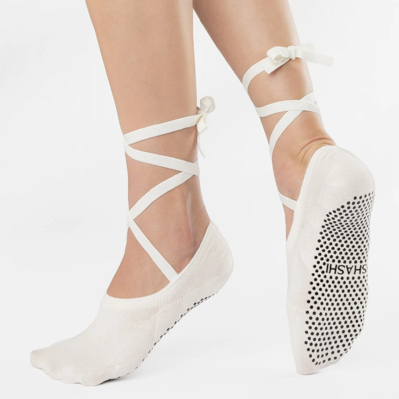 shashi ballet grip white grip socks 