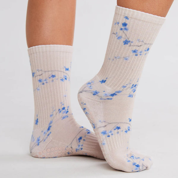 Souls Blue blossom Crew Grip Sock