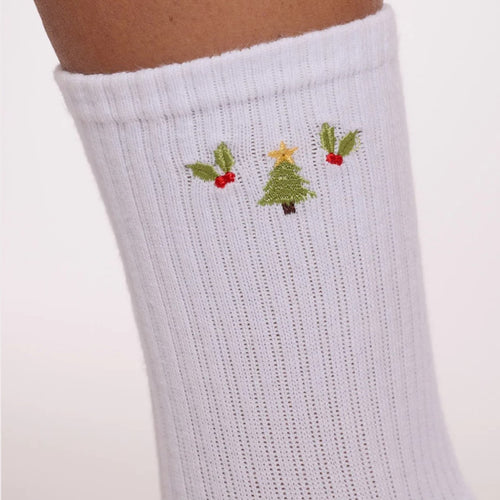 souls holiday tree with mistletoe grip socks