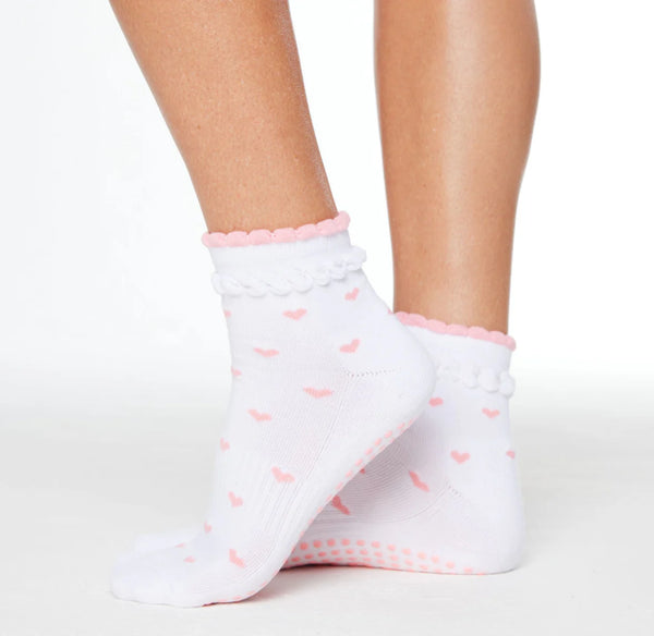 souls LA ruffle heart grip socks