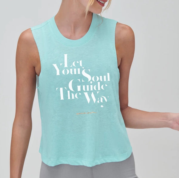 Spiritual Gangster Let Your Soul Beach Glass Crop Tank