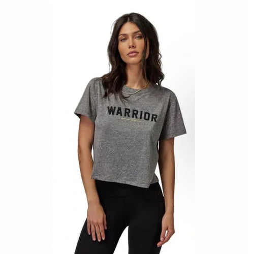 Spiritual Gangster Warrior Tee Shirt Crop Gray 1