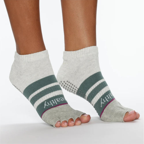 sticky be half toe be healthy meadow grip socks