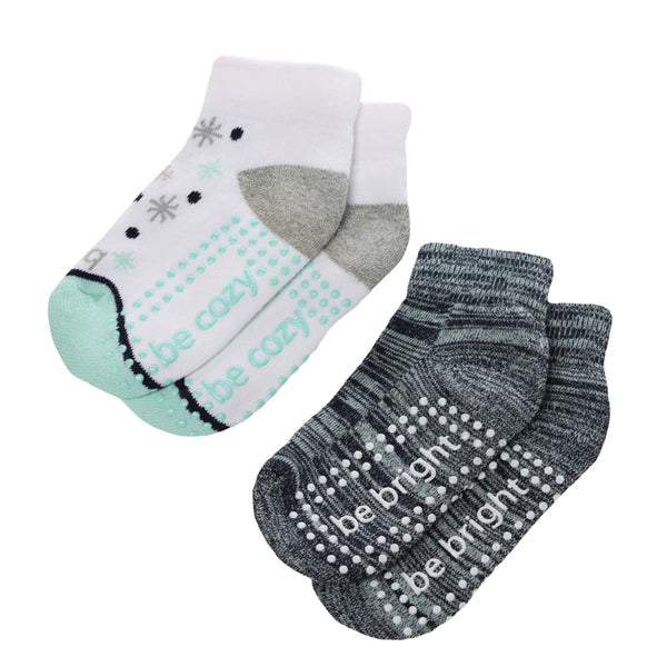 sticky be kids 2 pack winter snowflake grip socks