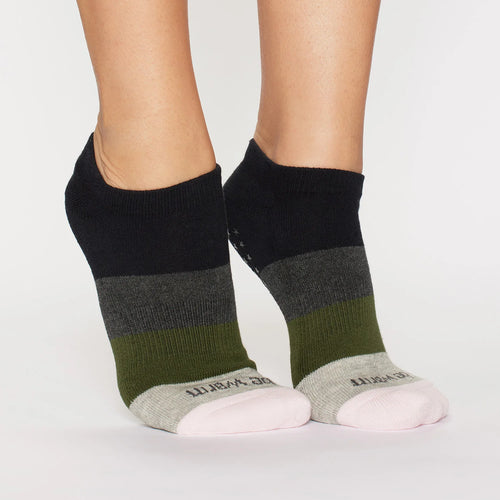 sticky be warm Marlow ivy colorblock grip socks