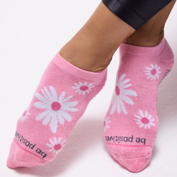 Sticky Be Be Positive Blossom Mauve Grip Socks