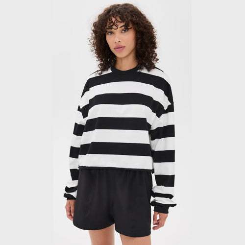 Strut This Oxford Long Sleeve Black and White 2