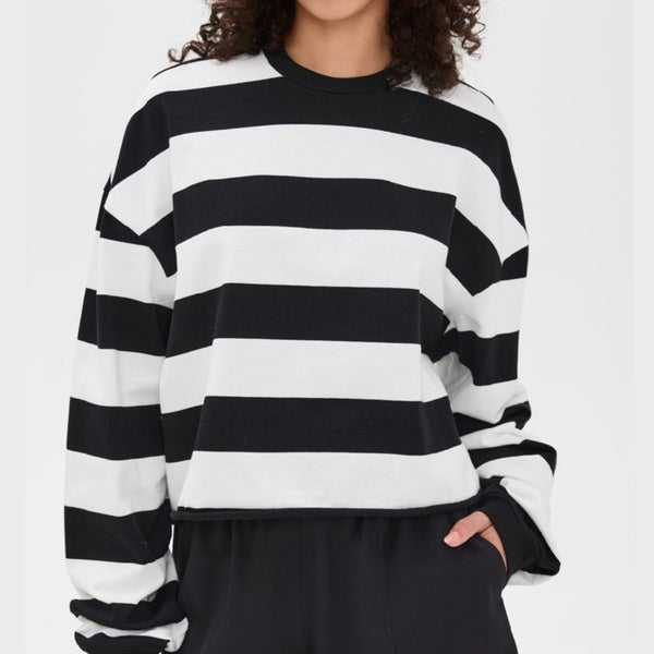 Strut This Oxford Long Sleeve Black and White 3