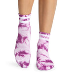 tavi active aria violet tie dye grip socks