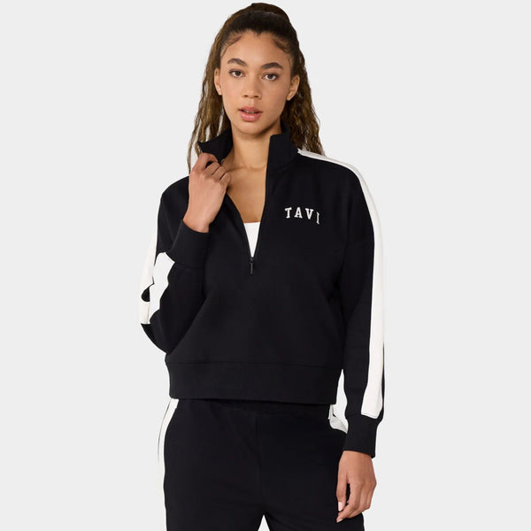 Tavi Half Zip Pullover Ebony Coconut