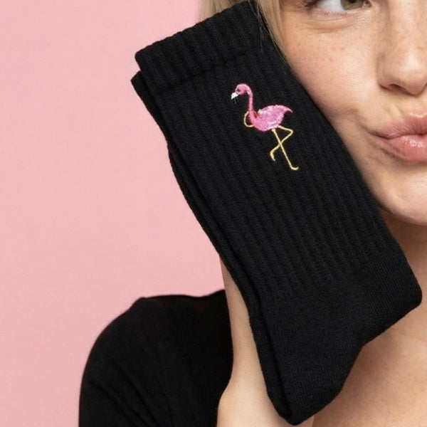 Treads Flamingo Grip Socks