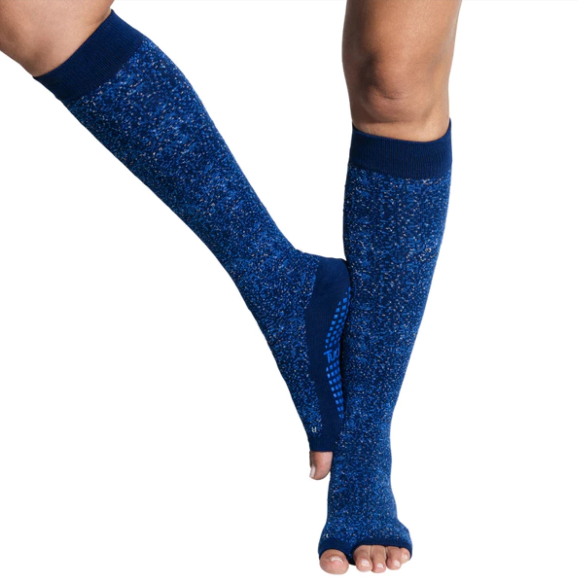 Tucketts Flow Toeless Non-Slip Grip Socks - Yoga, Barre, Pilates, Home &  Leisure, 1 pair Black Sheer