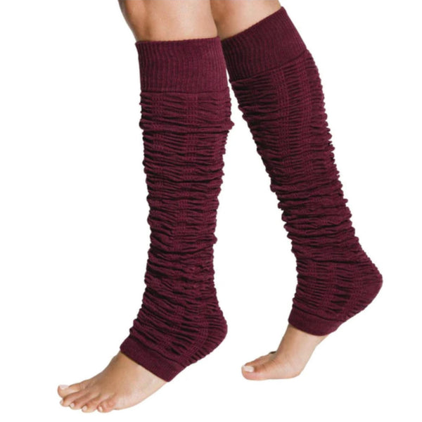 tucketts leg warmer ruched garnet