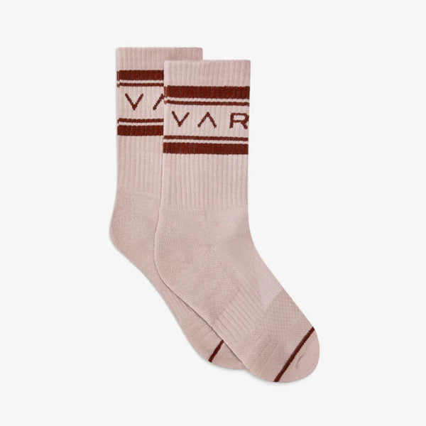 varley astley active sock rose smoke pink clay