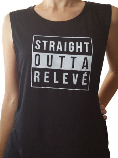 Straight Outta Releve Muscle Tank - simplyWORKOUT