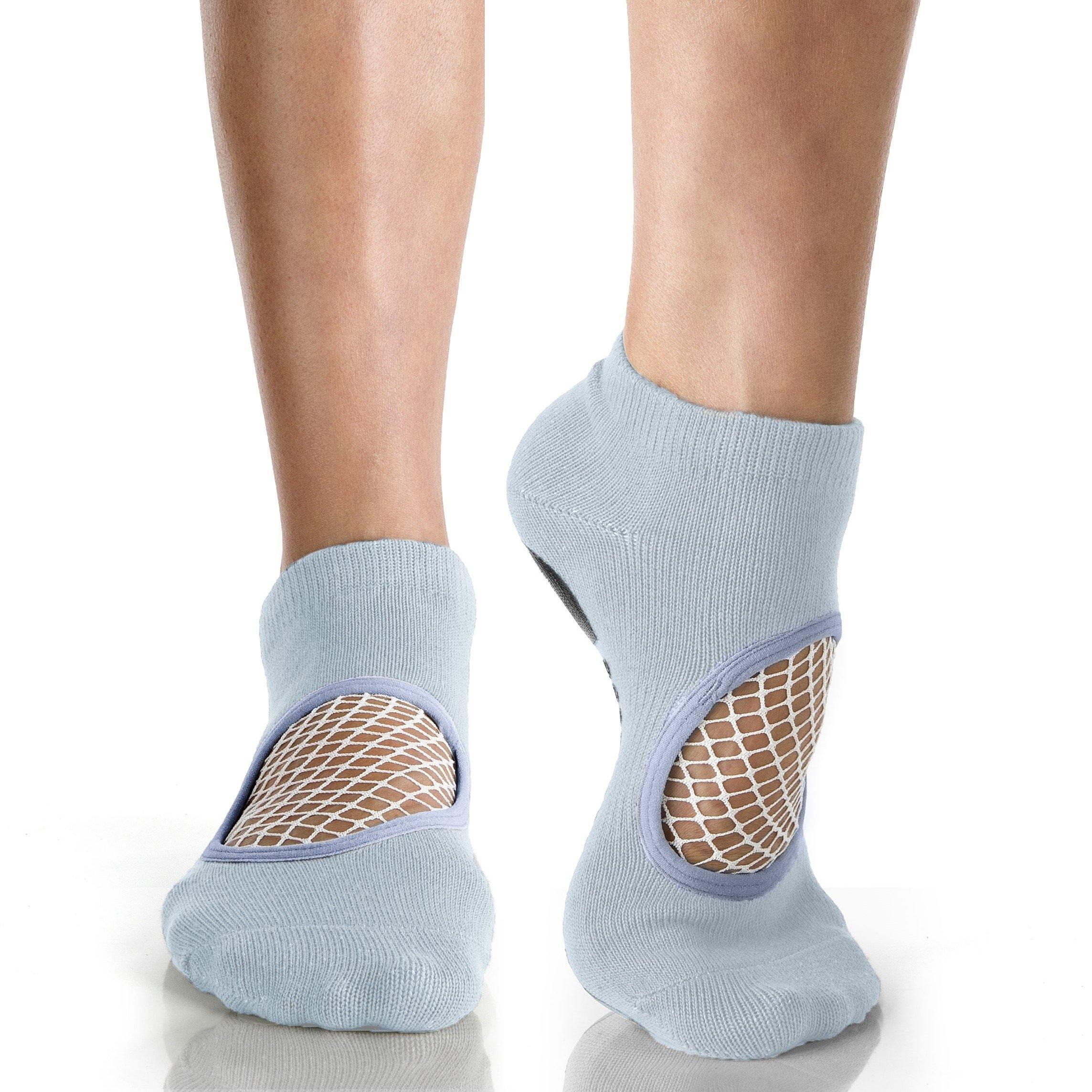Phish Net Closed Toe Grip Sock Medium / Light Blue-White