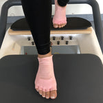 Arebesk Moto Open Toe Grip Socks - Light Pink