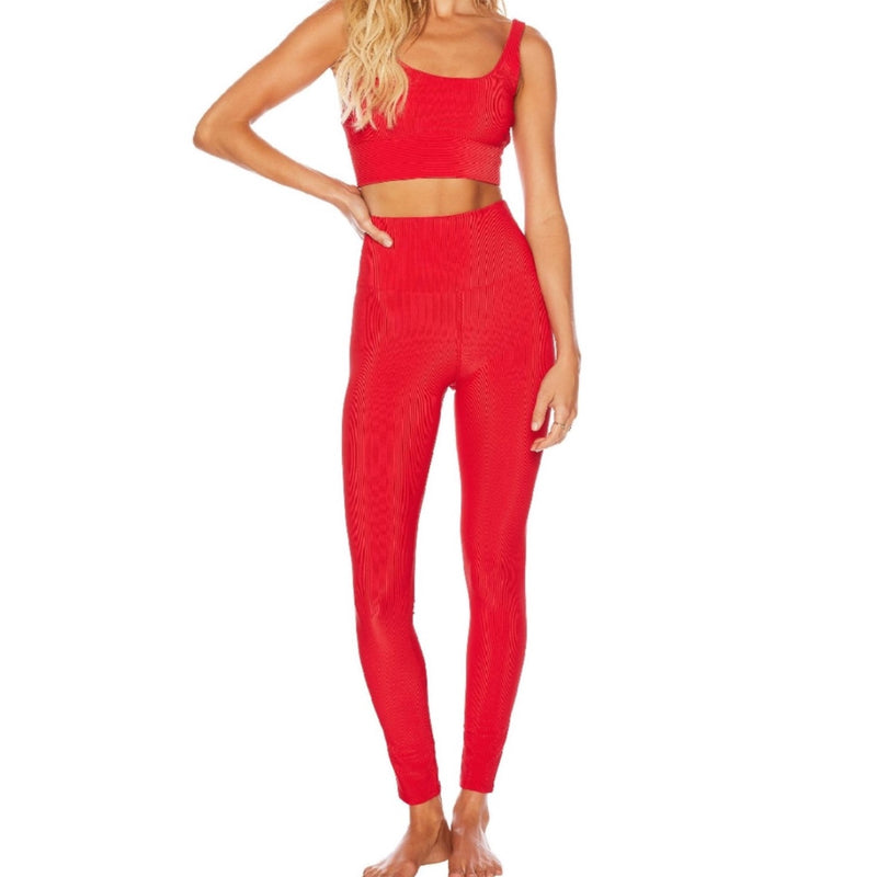 beach riot Ayla red leggings