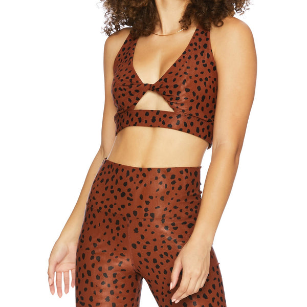 Beach Riot Twist Top - Brown Spot