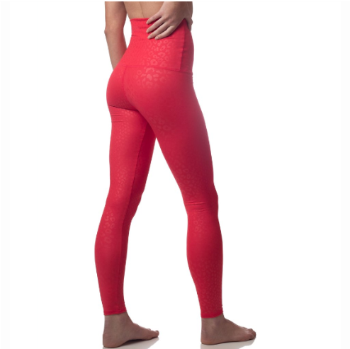 Emily Hsu Embossed Leopard Ruby Sneaker Legging