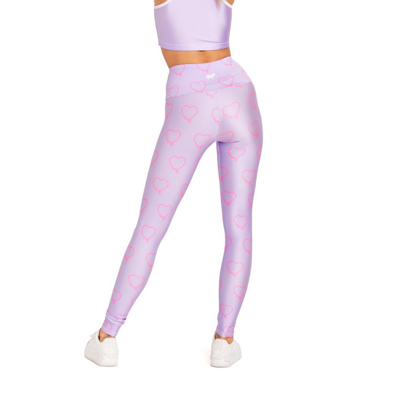 Gold sheep XS candy hearts pink leggings - Athletic apparel