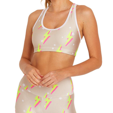 Nude Neon Bolts Sports Bra - Goldsheep – SIMPLYWORKOUT