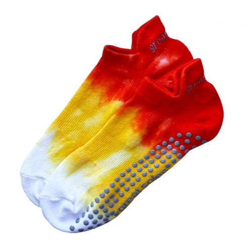 Great Soles Candy Corn Avery Tie-Dye Grip Socks