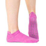 great soles emery pink tab back grip socks