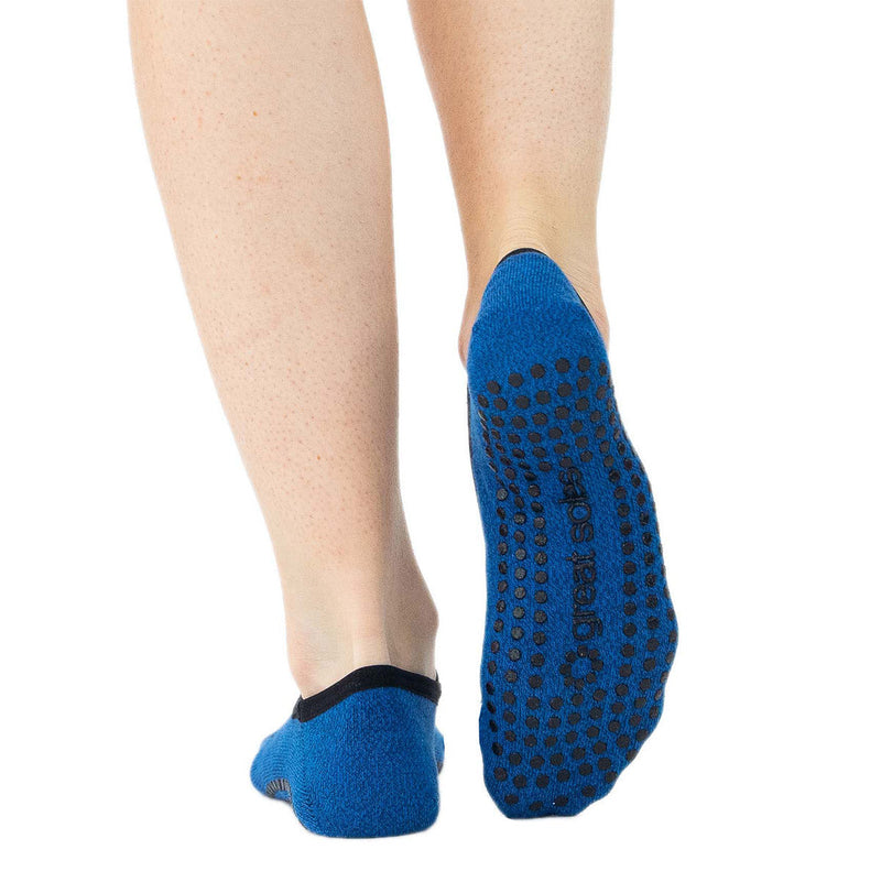 great soles Juliet blue double strap royal blue grip socks