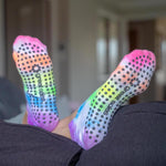 Avery Tie-Dye Neon Multi Grip Socks - SIMPLYWORKOUT
