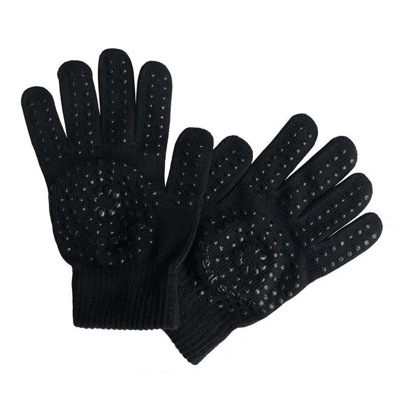 Great Soles Reese Cotton Grip Workout Gloves - Black 