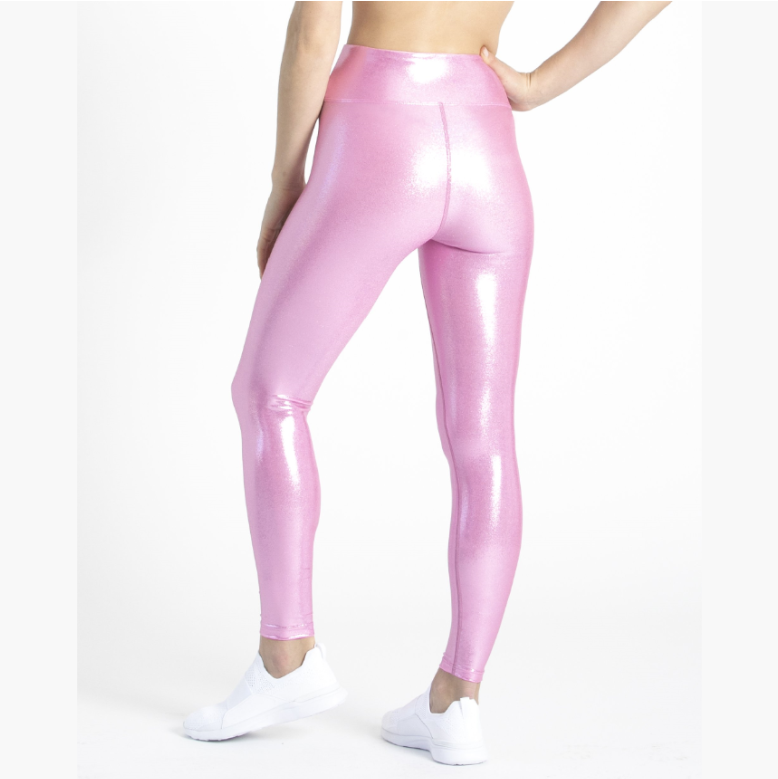 Buy Shiny legging Hot Pink Color Metallic – LUXEVEL