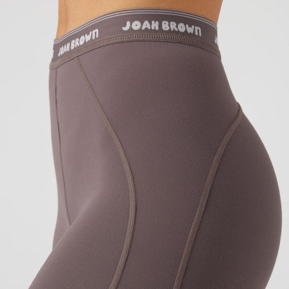 Joah brown sports legging sueded mauve logo