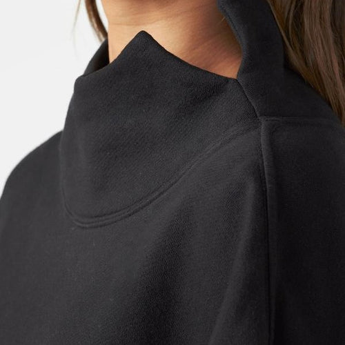 Joah Brown Oversized Turtleneck Sweatshirt - Black French Terry