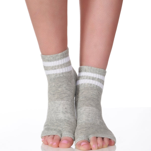 Lucky Honey the Thompson Half Toe Sock in Grey