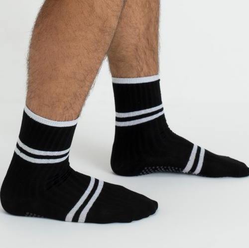 MoveActive Crew Sporty Glitter Black Grip Socks
