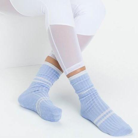 MoveActive Crew Sporty Glitter Lilac Grip Socks