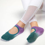 MoveActive Slide On Purple Green Grip Socks