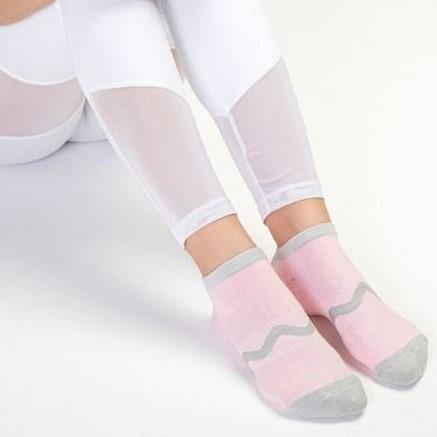 MoveActive Classic Low Rise Pink Grip Socks