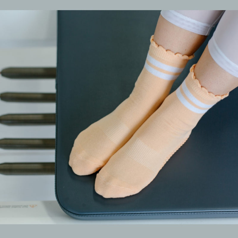 Unisex Crew Grip Socks - Sporty Stripe (Barre / Pilates)