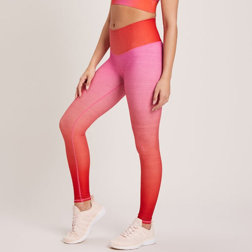 Ombre High Waisted Legging - Ultra Pink - SIMPLYWORKOUT